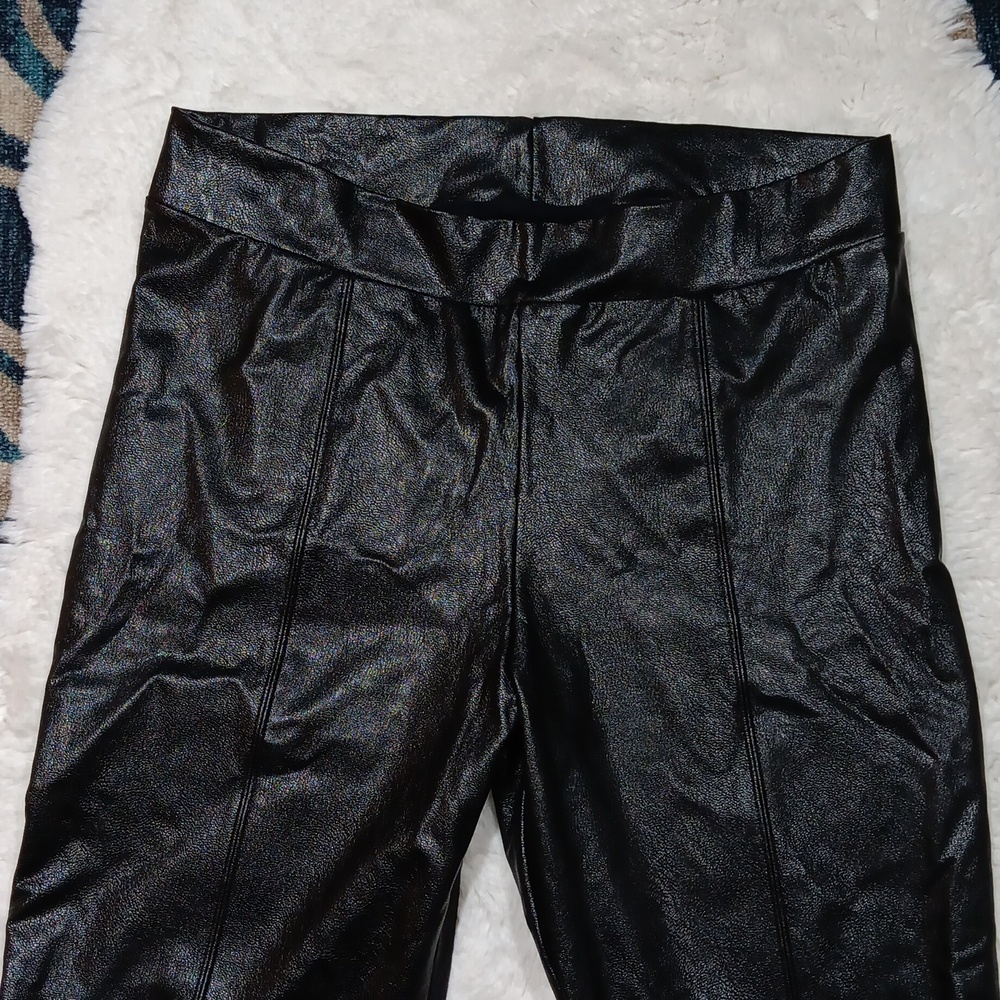 Commando Faux Leather Split Front Black Pants Wom… - image 5
